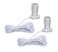Dimmable Mini Spotlight Jewelry Showcase Display Lighting Fixture,5V Mini LED Spotlight,1 to 2 Spot Lights with Dimmer for Display Cabinet Showcase Showroom (Silver)