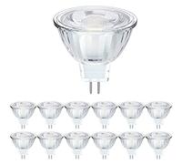 Dimmable MR16 LED Bulb, 6W=50W Equivalent LED Halogen Replacement Bulbs, CRI 90+, GU5.3 Bi-Pin Base, 3000K Warm White, Energy Star and UL Listed,12 Pack