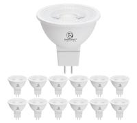 Dimmable MR16 LED Bulb, 6W=50W Equivalent LED Halogen Replacement Bulbs, CRI 90+, GU5.3 Bi-Pin Base, 3000K Warm White, Energy Star and UL Listed,12 Pack