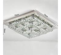 Dimmable/Non-dimmable Square Large-size Glamourous Crystal LED Ceiling Light