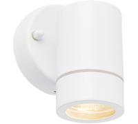 Dimmable Outdoor IP44 Downlight - 7W GU10 LED - Gloss White & Glass