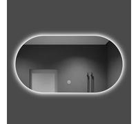 Dimmable Oval Backlit LED Bathroom Mirror - Wall Mounted Anti-Fog Vani Mirror with 3 Color Settings (50x80cm / 20x31in) - Modern Vanity Lighting Solution