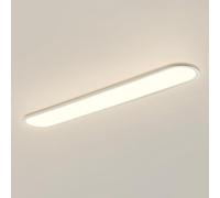 Dimmable Oval Flush Mount LED Ceiling Lamp - Metal Lighting for Office, Hallway, Balcony, Entryway, Foyer, Stairwell, Aisle, Loft, Restaurant, Chaner