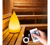 Dimmable Sauna Lamp with 16 RGB Colors and 4 Modes, Wireless Battery with Remote Control and USB, Sauna Light, Color Changing LED Light for Sauna, Restaurant, Bar, Garden
