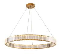 Dimmable Semi Flush Chandelier Suction Hanging Dual-Purpose with a Source Dulight,Bedroom Ceiling Light Fixture,Led Originality Doughnut Crystal Chandelie/70Cm(Den.,120Cm)