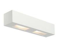 Dimmable Twin Wall Light Primed White (ready to paint) Box Down Lamp Fitting