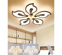 Dimmable White LED Ceiling Light with Remote Control 3000-6000K Adjustable Indoor Lighting Fixture for Living Rooms Bedrooms Halls Studies - Metal 70cm Diameter