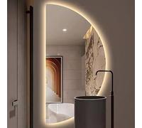 Dimmer LED Bathroom Mirror 40x80cm50x100cm One Touch Smart Anti-Fog HD Explosion-Proof Large Irregular Wall Mirror 3 Color Options - Modern Home Decor