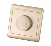 Dimmer Switch 1-Gang 1-Way Rotary for Dimmable LED Lights and Incandescent Bulbs with 86 x 86 mm Standard Size and Brightness Control from 0 to 100%(GOLD)