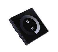 dimmer switch for led lights + Dimmer Switch,DC 12V-24V Single Color Touch Panel Dimmer Wall Switch Controller LED Light Strip Dimmer Knob Adjust Brightness ON/OFF Switch White (Black)