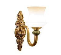 Dimming European Style E27 Multi-head Lamp Wall Lamp Brass Living Room Pendant Lights Modern Villa Ceiling Lamp Bedroom Restaurant Pure Copper Ceramics Hanging Lights Bedroom Wal