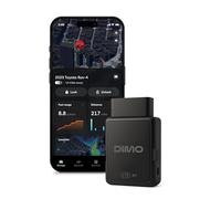 DIMO GPS Vehicle Tracker with Real-Time Location | OBD2 Wireless Scanner, AI-Powered Diagnostic Tool for Check Engine Light & 9000+ Error Codes | Track Driving Habits, Battery & Fuel Usage