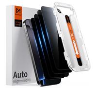 DIMONCOAT 4 Pack Privacy Screen Protector for iPhone, Car Calibration Kit, Heavy Duty Tempered Glass, 10X Military Grade Protection
