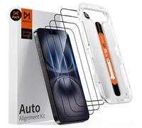 DIMONCOAT 4 Pack Tempered Glass Compatible with iPhone 16 [Automatic Calibration Kit] [10 x Military Protection] Top 9H+ Screen Protector for iPhone 16 6.1 Inch, HD Clear, Zero Bubble