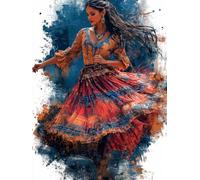 Dimond Art for Adults Dance 5D Diamond Painting Kits for Adults Woman, DIY Gem Art Full Square Drill Crystal Dimonds Embroidery Cross Stitch Kits, Home Wall Decor, Gifts for Women 80x120cm J-R189