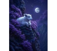 Dimond Art for Adults Sheep Flower 5D Diamond Painting Kits for Adults, DIY Gem Art Full Round Drill Crystal Dimonds Embroidery Cross Stitch Kits, Home Wall Decor, Gifts for Women 80x120cm 9-5V96