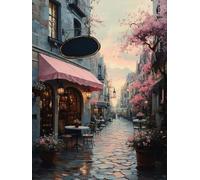 Dimond Art for Adults Street 5D Diamond Painting Kits for Adults Flower, DIY Gem Art Full Square Drill Crystal Dimonds Embroidery Cross Stitch Kits, Home Wall Decor, Gifts for Women 70x100cm 5-9065