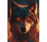 Dimond Art for Adults Wolf Animal 5D Diamond Painting Kits for Adults, DIY Gem Art Full Round Drill Crystal Dimonds Embroidery Cross Stitch Kits, Home Wall Decor, Gifts for Women 30x40cm 4-7471