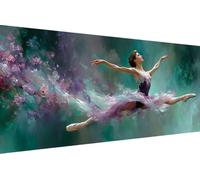 Dimond Art Kits Dance 5D Diamond Painting Kits for Adults Woman, Retro DIY Gem Art Craft Full Round Drill Crystal Creations Cross Stitch, Hobbies for Adults Women for Home Wall Decor 70x140cm Z-5H35