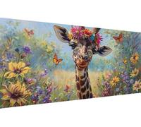 Dimond Art Kits Giraffe 5D Diamond Painting Kits for Adults Butterfly, DIY Gem Art Craft Full Round Drill Crystal Creations Cross Stitch, Hobbies for Adults Women for Home Wall Decor 60x120cm 0-F722
