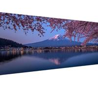 Dimond Art Kits Mount Fuji 5D Diamond Painting Kits for Adults Lake, DIY Gem Art Craft Full Round Drill Crystal Creations Cross Stitch, Hobbies for Adults Women for Home Wall Decor 60x120cm 4-9141