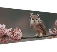 Dimond Art Kits Owl 5D Diamond Painting Kits for Adults Flower, Retro DIY Gem Art Craft Full Round Drill Crystal Creations Cross Stitch, Hobbies for Adults Women for Home Wall Decor 80x160cm G-7R66