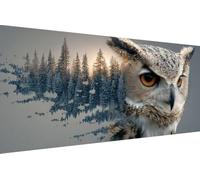 Dimond Art Kits Owl 5D Diamond Painting Kits for Adults Tree, Retro DIY Gem Art Craft Full Round Drill Crystal Creations Cross Stitch, Hobbies for Adults Women for Home Wall Decor 60x120cm 9-4M72