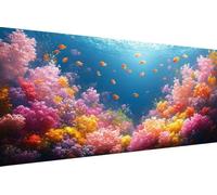 Dimond Art Kits Sea 5D Diamond Painting Kits for Adults Flower, Retro DIY Gem Art Craft Full Round Drill Crystal Creations Cross Stitch, Hobbies for Adults Women for Home Wall Decor 60x120cm T-A935