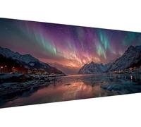 Dimond Art Kits Starry Sky 5D Diamond Painting Kits for Adults Lake, DIY Gem Art Craft Full Round Drill Crystal Creations Cross Stitch, Hobbies for Adults Women for Home Wall Decor 50x100cm 5-2Z16