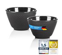 Dimono® Cast Iron Tea Cups Set of 2 - Traditional 80 ml Teacups