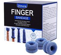Dimora 60 Pack Elastic Breathable Cotton Wound Care Hand Wraps Finger Gloves Ideal for Burn Protection, Cargo Handling, Work