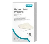 Dimora Hydrocolloid Dressing 5cm x 10cm, 0.3mm Thickness, 15 Pcs for Wound Care, Large Patch Bandages with Self-Adhesive for Bedsore, Burn, Blister, Acne Care, Super Absorbent for Fast Healing