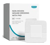 Dimora Non-Woven Adhesive Wound Dressings 10cm x 10cm | Sterile Hypoallergenic Fabric Bandages | Flexible & Breathable Wound Pad for Cuts, Scrapes & Post-Op | Gentle Secure Fixation | 50 Count