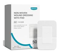 Dimora Non-Woven Adhesive Wound Dressings 5cm x 7.5cm | Sterile Hypoallergenic Fabric Bandages | Flexible & Breathable Wound Pad for Cuts, Scrapes & Post-Op | Gentle Secure Fixation