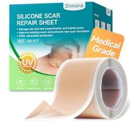 Dimora UPF50+ Silicone Scar Sheets with UV Protection Reusable Sheets to Soften, Flatten Fade Scars, Reduce Redness for Surgical, C-Section, Burn, Keloid, and Hypertrophic Scars (4cm x 2m Roll)