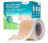Dimora Waterproof Silicone Scar Sheets - Medical Grade Hypoallergenic Silicone Scar Tape (4cm*1.5m), Ultra-Soft Scar Removal Treatment for Surgical Scars, C Section, Tummy Tuck, Keloid Treatment