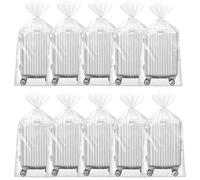 Dimoxii 10Pcs Extra Large Clear Plastic Storage Bags for Suitcase 100x152 cm/40x60 in., Big Heavy Duty Case Covers for Cushion, Quilt, Waterproof Giant Luggage Bags for Toy, Jumbo Polythene Bags (10)