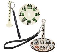 Dimoxii 2 Pcs Wooden Wrist Yarn Holder for Crochet, Portable Wool Unwinder with Leather Wristband, Yarn Ball Spool Rack Accessories, Detachable Wool Spinner Gifts for Knitting & Crocheting Lovers