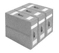 Dimoxii 3-Pack Bed Sheet Storage Organizers, Foldable Bedding Box for Duvet Covers with Labeling Cards, Closet Linen Storage Bag for King/Queen Size with Zippers & Clear Window (Grey)