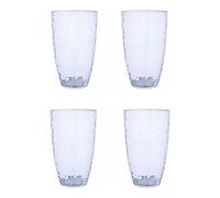 Dimpled Plastic Glasses - Plastic Tumblers Perfect for Any Festival and Season Camping,Wedding, Christmas, Birthday,Etc (Set of 4 Tumbler)