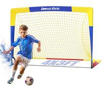 Dimples Excel Football Goal Net for Garden Outdoor Football Training for Football Lover (4'×3'- Blue+Yellow)