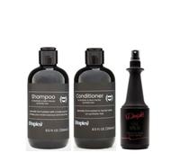 Dimples Shampoo, Conditioner and Gel Spray (3-in-1 Set) for Synthetic Hair Wigs - Nourishing, Non-Sticky & Revitalize Fibre Hair - Cruelty-Free Premium Quality Haircare Kit (Black or White Bottle)