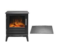 Dimplex Bari Freestanding Optiflame Electric Stove With Hearth Pad Bundle