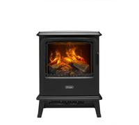 Dimplex Bayport Optimyst Water Vapour Electric Stove Fire, Real Flame Effect, Black Fireplace, Log Fuel Bed, 1000W/2000W Fan Heater, Energy Efficient Flame Only, Adjustable Thermostat, Remote Control