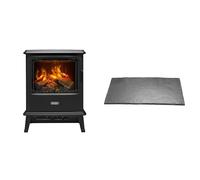 Dimplex Bayport Optimyst Black Electric Stove Fire and Slate Effect Hearth Pad