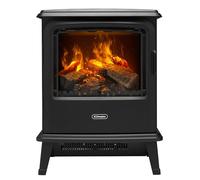 Dimplex Bayport Optimyst Water Vapour Electric Stove Fire, Real Flame Effect, Black Fireplace, Log Fuel Bed, 1000W/2000W Fan Heater, Energy Efficient Flame Only, Adjustable Thermostat, Remote Control