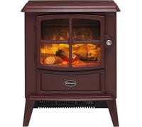 Dimplex Brayford Burgundy Optiflame Electric Stove, Burgundy Red Free Standing Wood Burner Style Electric Stove With Artificial Lo