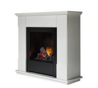 Dimplex Burnham White Ivory Effect Freestanding & Wall-Mounted Electric Fire Suite