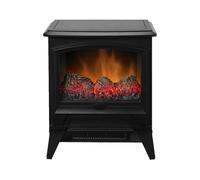 Dimplex Casper Optiflame Electric Stove, Black Freestanding Wood Burner Style Electrical Fire with LED Flame Effect, Ember Fuel Bed, 2kW Fan Heater And A Choice Of 1000 or 2000 Watt Heat Settings