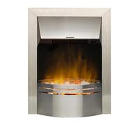Dimplex Dakota Optiflame Inset Electric Fire, 2kW - Stainless Steel